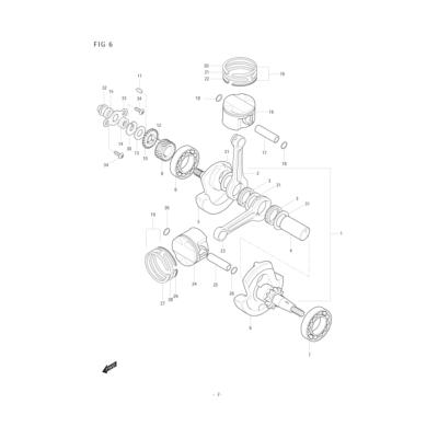 Jeu de segments HYOSUNG 125 GT COMET (12141HG5101 + 12142HG5101 + 12144HG5101)