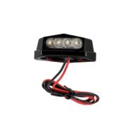 ECLAIRAGE DE PLAQUE BLACKWAY ALU NOIR 4 LEDS - HOMOLOGUE CE