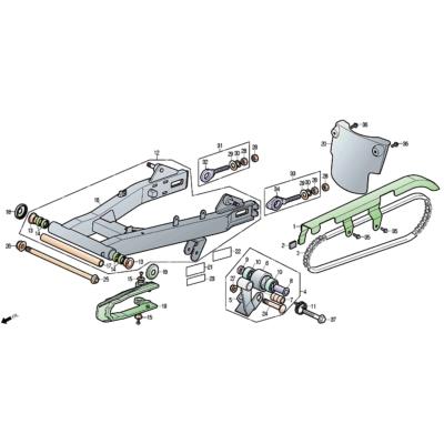 Pièces bras oscillant DAELIM DAYSTAR 2013-2014