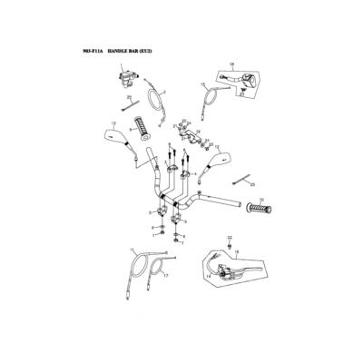 Rétro gauche ADLY  400 XS