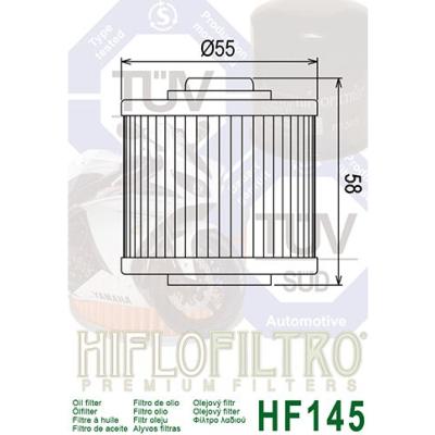 Filtre à huile Hiflofiltro HF145 YAMAHA 