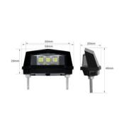 ECLAIRAGE DE PLAQUE BLACKWAY NOIR 3 LEDS - HOMOLOGUE CE
