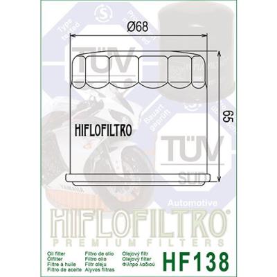 Filtre à Huile Hiflofiltro HF138