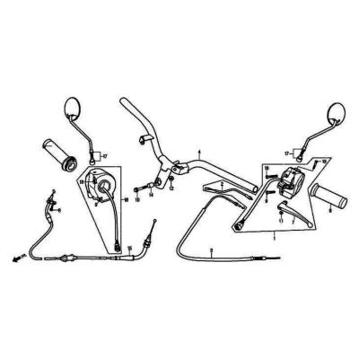 Commodo gauche DAELIM 125 BESBI
