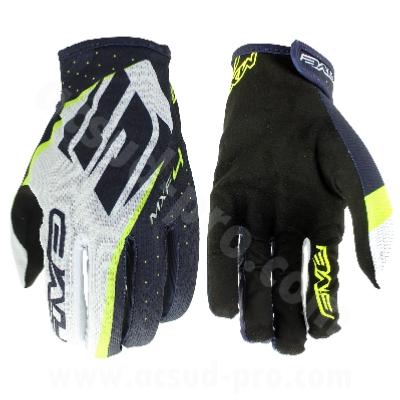 GANTS CROSS FIVE MXF4 BLUE/FLUO YELLOW