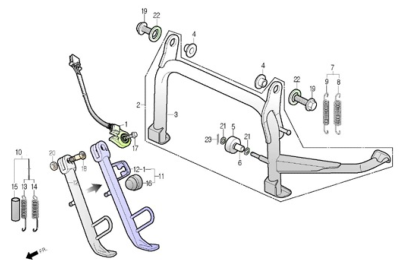 Béquille 125 S3 TOURING EURO4