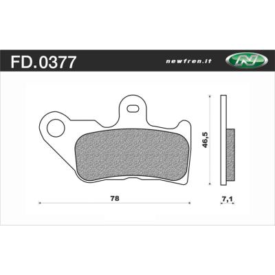 3803770 - Plaquettes de frein NEWFREN FD0377BS JOG R