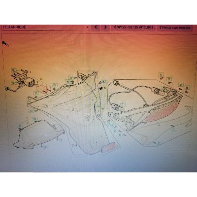 Cabochon feu AR DAELIM S3 TOURING