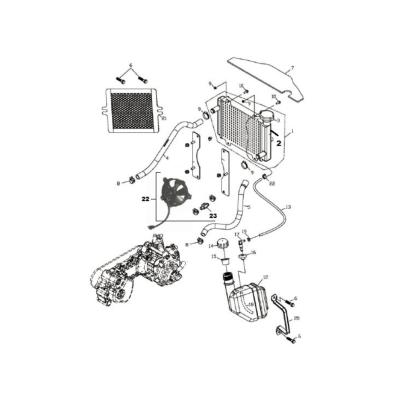 Radiateur Adly 50 RS LC