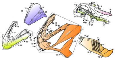 Face avant 125 S3 TOURING EURO4 