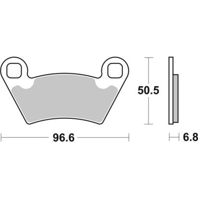 Plaquettes de frein BREMBO 07PO07SD métal fritté POLARIS 