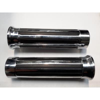 Poignées chromé moto