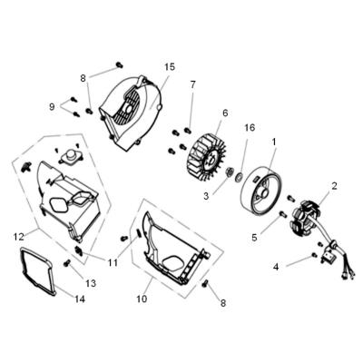 Hélice de refroidissement ou stator KITE 4T