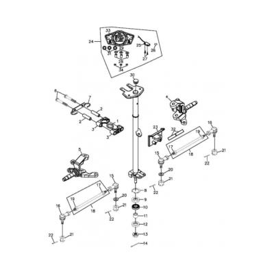 Compteur et Colonne quad ADLY 320S 2008-2010