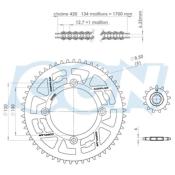 KIT CHAINE DOPPLER ORIGIN ACIER ADAPT. BETA FACTORY 05> / RR SM 05> 420 13X53DTS D100 4 FIX