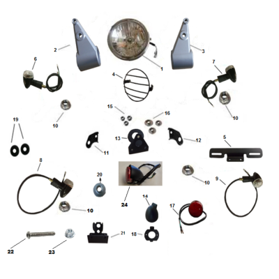 Phare avant 125 SIRIO EURO4