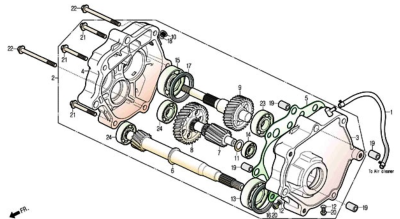 Carter de transmission 125 S3 TOURING EURO4 