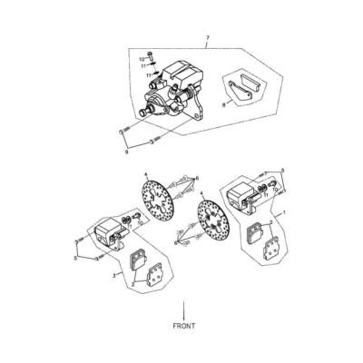 Etrier de frein AV et AR ADLY 500S 