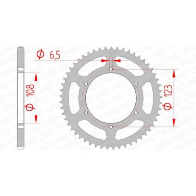 Couronne AFAM acier standard 92114 DERBI APRILIA 