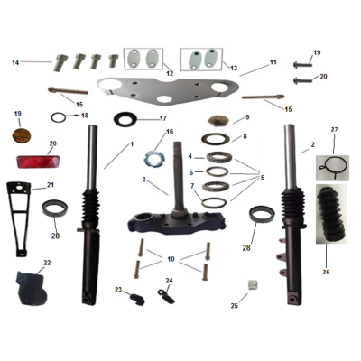 Bras de fourche 125 SIRIO EURO4