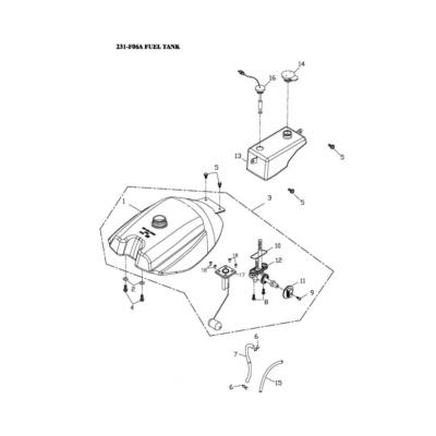 Robinet d'essence  ADLY  50 RSLC