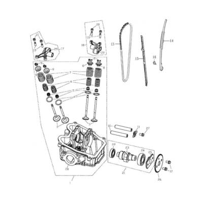 Culasse et distribution ADLY 320 S/U