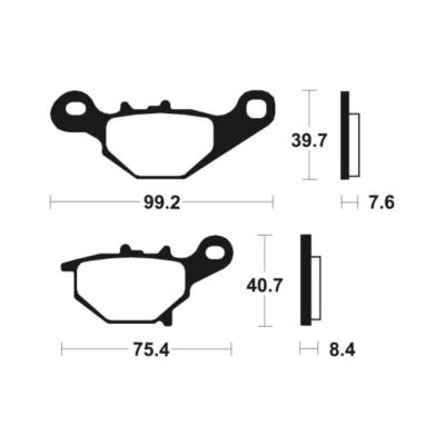 Plaquettes de frein TECNIUM MX/Quad métal fritté - MO320