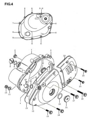 Joint de Couvercle carter 125 BLACK SEVEN EURO4