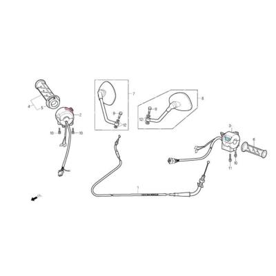 Commodo, rétro, câbles DAELIM S2 Injection