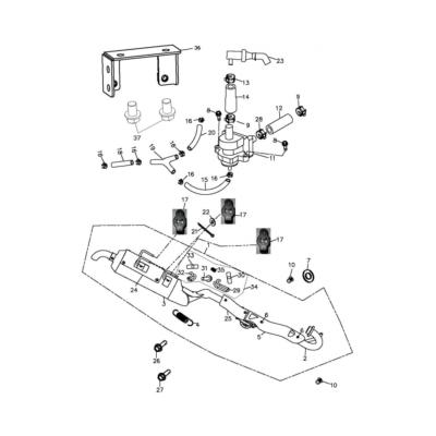 Echappement ou joint ADLY 320U 